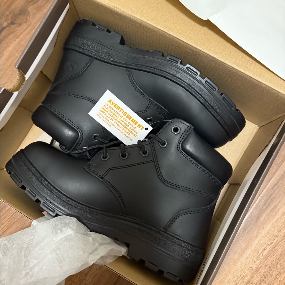 Black Combat Moto Boots with Durable Sole